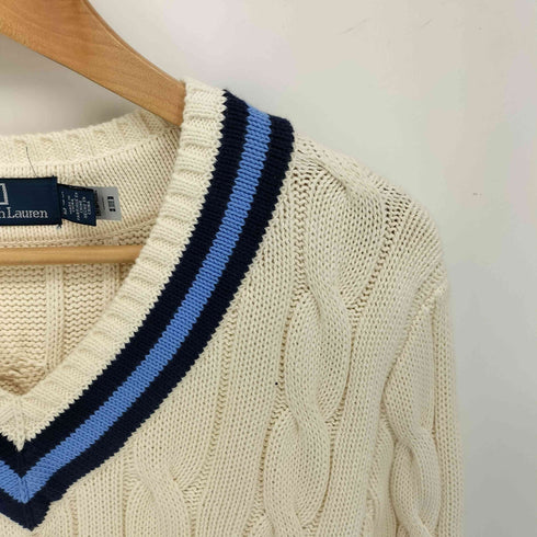 ポロバイラルフローレン Polo by RALPH LAUREN アイコニック クリケット セーター Vネック チルデン ケーブル ニット メンズ import:S