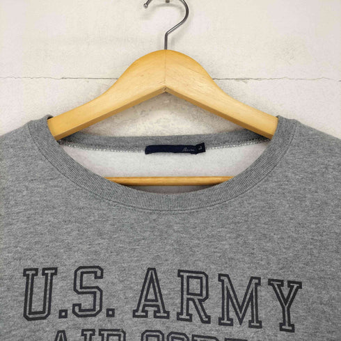 アヴィレックス AVIREX U.S.ARMY AIR CORPS フロントプリントクルーネックスウェット メンズ L