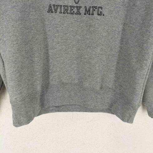 アヴィレックス AVIREX U.S.ARMY AIR CORPS フロントプリントクルーネックスウェット メンズ L
