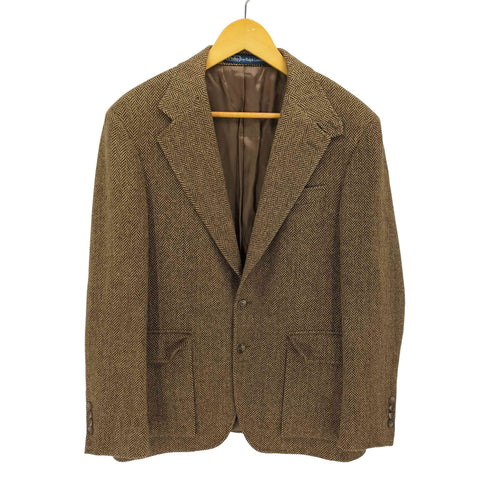ポロバイラルフローレン Polo by RALPH LAUREN イタリア製 PURE WOOL ヘリンボーン ツイル 2B ウール ツイード テーラード ジャケット メンズ 40S