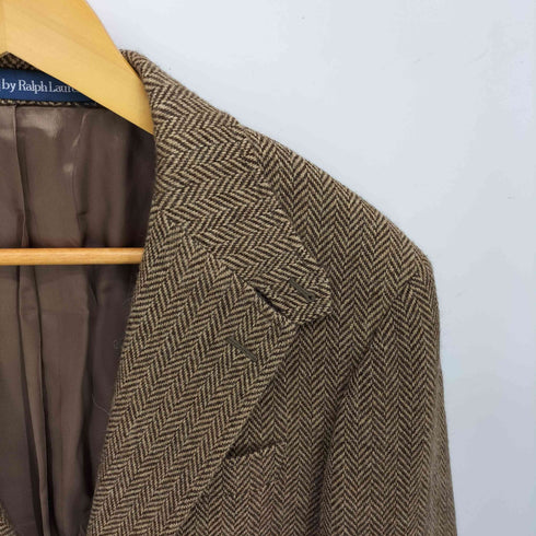 ポロバイラルフローレン Polo by RALPH LAUREN イタリア製 PURE WOOL ヘリンボーン ツイル 2B ウール ツイード テーラード ジャケット メンズ 40S