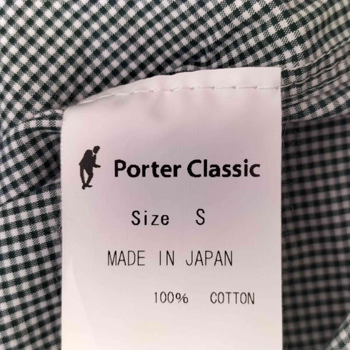 ポータークラシック PORTER CLASSIC ROLL UP NEW GINGHAM CHECK SHIRT メンズ JPN:S