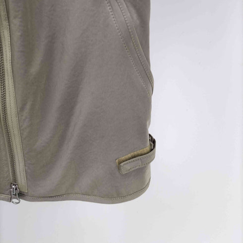 MARGINAL GLAMOR 00S Y2K ギミック デザイン シャイニー ダブル ライダース ジャケット 短丈 レディース