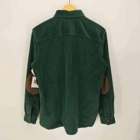 ポロバイラルフローレン Polo by RALPH LAUREN CLASSIC FIT マチ付き レザー パッチ 太畝 コーデュロイ L/S シャツ メンズ import:M