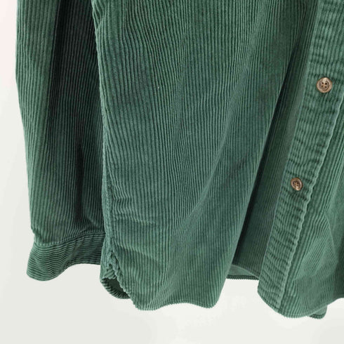 ポロバイラルフローレン Polo by RALPH LAUREN CLASSIC FIT マチ付き レザー パッチ 太畝 コーデュロイ L/S シャツ メンズ import:M