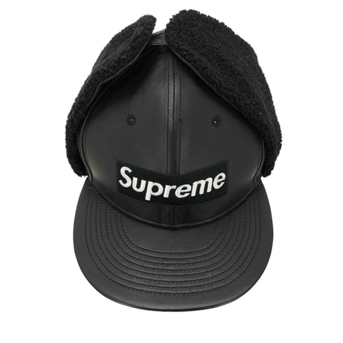 シュプリーム Supreme 22AW NewEra Leather Earflap Box Logo メンズ 8 (63.5cm)
