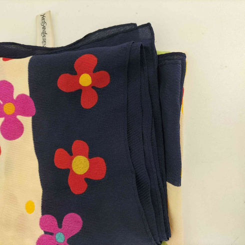 イヴサンローラン Yves Saint Laurent 花柄 スカーフ レディース