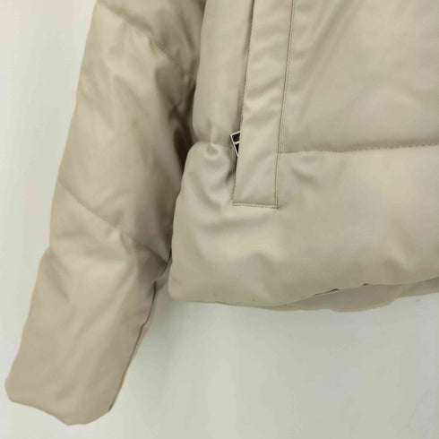 ザラ ZARA FAUX LEATHER PUFFER JACKET フェイクレザー パファージャケット レディース XS