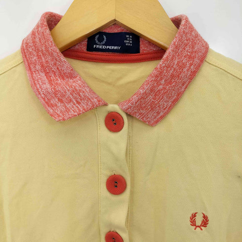 フレッドペリー FRED PERRY ロゴ刺繍 バイカラーポロシャツ レディース USA 6