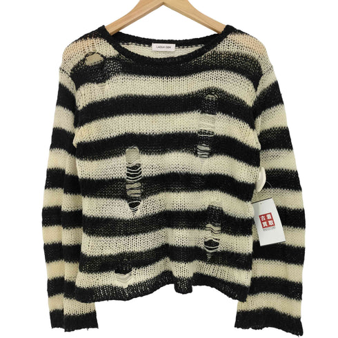 ラグアジェム LAGUA GEM 23ss DAMAGE BORDER KNIT ダメージ ボーダー ニット レディース FREE