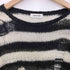 ラグアジェム LAGUA GEM 23ss DAMAGE BORDER KNIT ダメージ ボーダー ニット レディース FREE