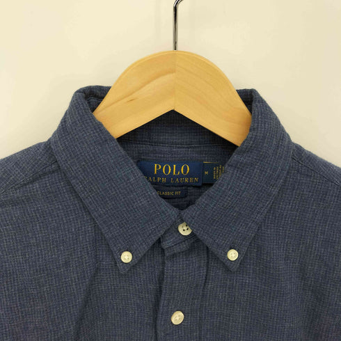 ポロラルフローレン POLO RALPH LAUREN CLASSIC FIT 同色 ポニー 刺繍 L/S ボタンダウン シャツ メンズ import:M