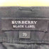 バーバリーブラックレーベル BURBERRY BLACK LABEL チェック柄 ロゴ刺繍 コットンストレートパンツ メンズ 70