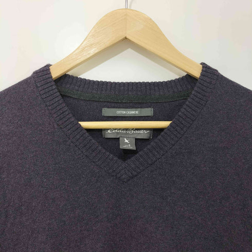 エディーバウアー Eddie Bauer コットンカシミヤ Vネックニット メンズ import:S