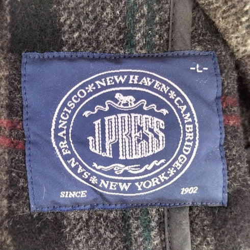 ジェイプレス J.PRESS 裏地チェック柄 ダッフルコート メンズ import:L