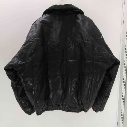 ROUGEPEAUX PARIS フランス製 フレンチ ユーロ 牛革 カウレザー 襟ボア 着脱可能 キルティング ボンバー フライト ジャケット メンズ