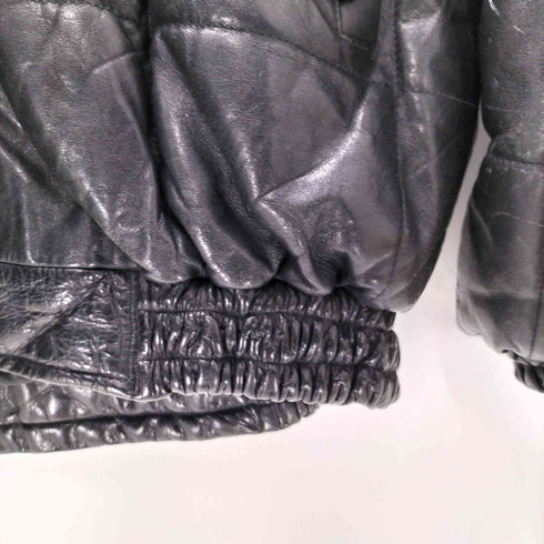 ROUGEPEAUX PARIS フランス製 フレンチ ユーロ 牛革 カウレザー 襟ボア 着脱可能 キルティング ボンバー フライト ジャケット メンズ