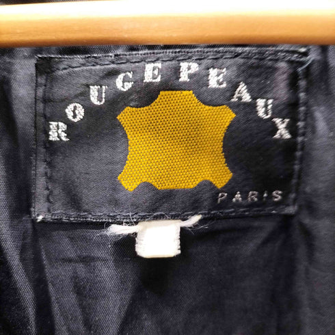 ROUGEPEAUX PARIS フランス製 フレンチ ユーロ 牛革 カウレザー 襟ボア 着脱可能 キルティング ボンバー フライト ジャケット メンズ