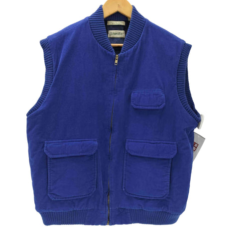 セントジョンズベイ STJOHNS BAY 90-00S 裏地ブロックチェック 細畝 コーデュロイ コーズ ベスト メンズ XL