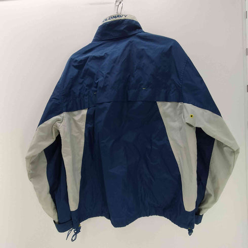 オールドネイビー OLD NAVY 90-00S スイッチング カラー パッカブル フード ナイロン ハーフジップ アノラック マウンテン パーカー シェル ジャケット 裾ドローコード メンズ import:M