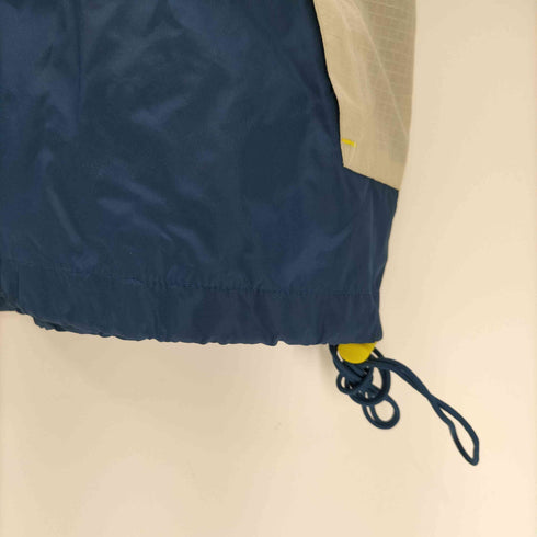 オールドネイビー OLD NAVY 90-00S スイッチング カラー パッカブル フード ナイロン ハーフジップ アノラック マウンテン パーカー シェル ジャケット 裾ドローコード メンズ import:M