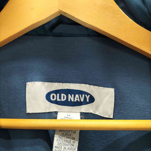 オールドネイビー OLD NAVY 90-00S スイッチング カラー パッカブル フード ナイロン ハーフジップ アノラック マウンテン パーカー シェル ジャケット 裾ドローコード メンズ import:M