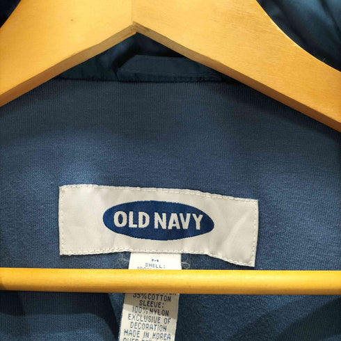 オールドネイビー OLD NAVY 90-00S スイッチング カラー パッカブル フード ナイロン ハーフジップ アノラック マウンテン パーカー シェル ジャケット 裾ドローコード メンズ import:M