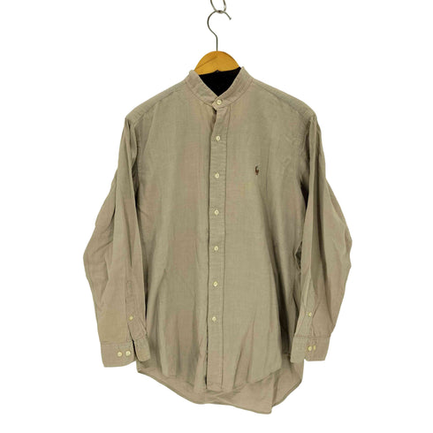 ラルフローレン RALPH LAUREN 90S 香港製 CLASSIC FIT ポニー刺繍 バンドカラーシャツ メンズ import:M