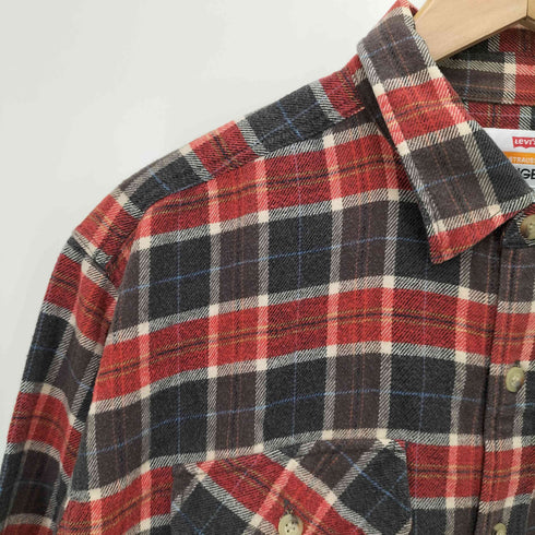 リーバイス Levis 00s ORANGE TAB フラップポケット チェック ネルシャツ メンズ JPN:L