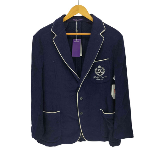 ラルフローレンパープルレーベル RALPH LAUREN PURPLE LABEL イタリア製 ハンドテーラード エンブロイダリー テリー ブレザー メンズ 42R