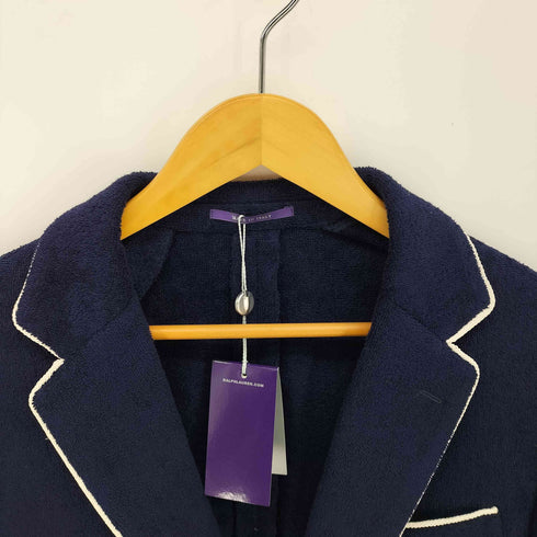 ラルフローレンパープルレーベル RALPH LAUREN PURPLE LABEL イタリア製 ハンドテーラード エンブロイダリー テリー ブレザー メンズ 42R