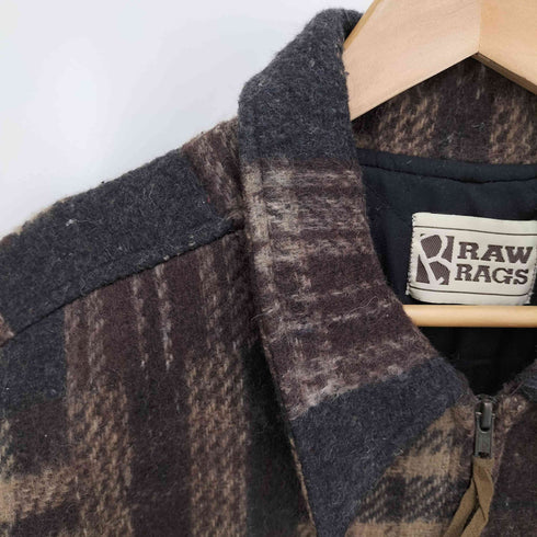 RAW RAGS チェック ウールジップアップジャケット メンズ JPN:L
