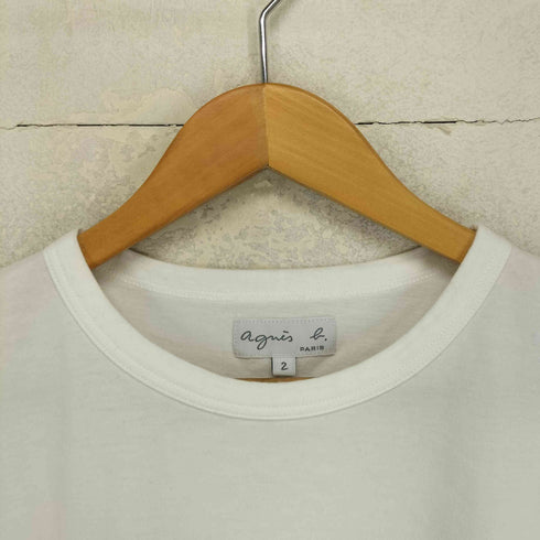 アニエスベー agnes b. レザール クルーネック トカゲロゴプリント 半袖 Tシャツ レディース 2