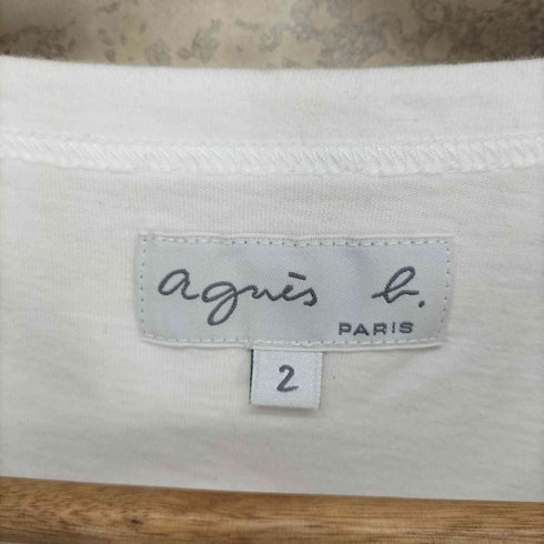 アニエスベー agnes b. レザール クルーネック トカゲロゴプリント 半袖 Tシャツ レディース 2