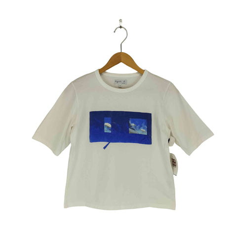 アニエスベー agnes b. BRANDO クルーネック プリントデザイン 半袖 Tシャツ レディース 2