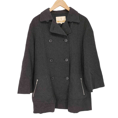 トラサルディ TRUSSARDI ウール混 ジップポケット コート レディース EUR:40