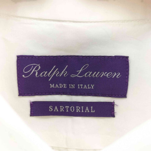 ラルフローレンパープルレーベル RALPH LAUREN PURPLE LABEL イタリア製 SARTORIAL L/S ウィングチップカラー ドレス シャツ メンズ 16