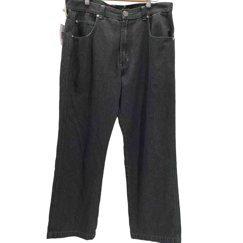 RK DENIM 00S Y2K ステッチ 刺繍 デザイン 5ポケット バギー デニム パンツ 極太 メンズ