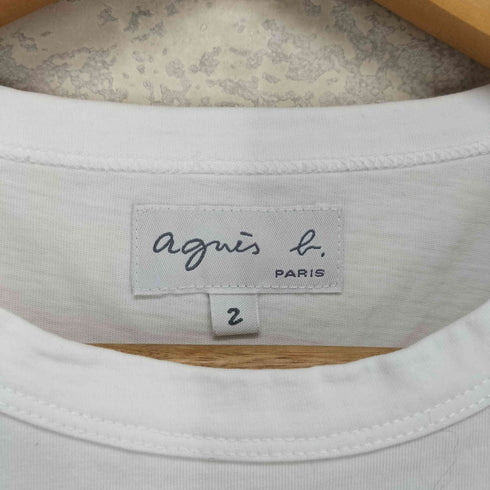 アニエスベー agnes b. クルーネック 刺繍 半袖 Tシャツ レディース 2