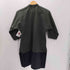 エムエムシックスメゾンマルタンマルジェラ MM6 Maison Martin Margiela 14AW 異素材切替 ハーフスリーブ 袖カットオフ バンドカラー 裾スリット 比翼 コート レディース 36