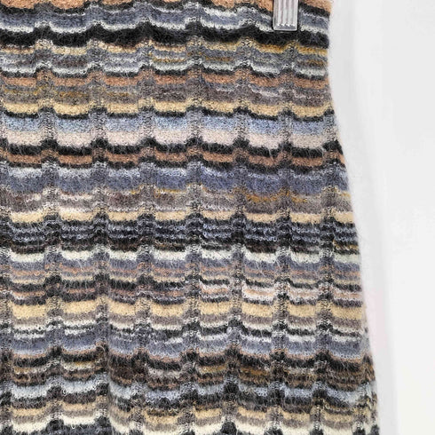 ミッソーニ MISSONI 90s イタリア製 モヘヤ混 波模様 タイトスカート レディース 42