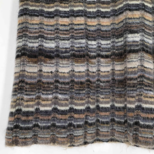 ミッソーニ MISSONI 90s イタリア製 モヘヤ混 波模様 タイトスカート レディース 42