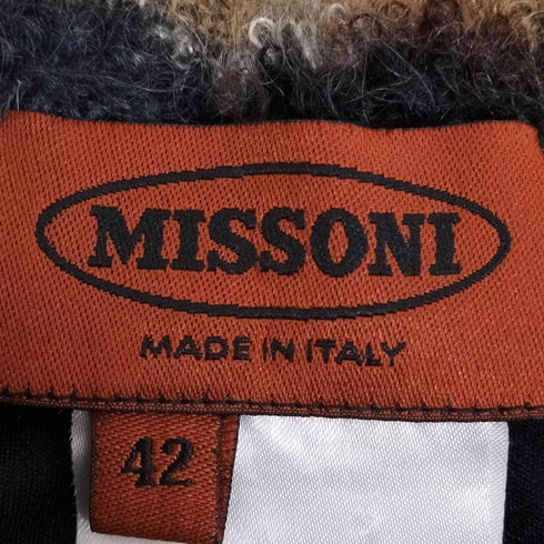 ミッソーニ MISSONI 90s イタリア製 モヘヤ混 波模様 タイトスカート レディース 42