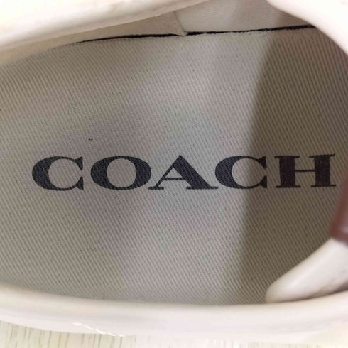コーチ COACH C121 LTR CHK レザー チョーク スニーカー ローカット スニーカー レディース JPN:23.5