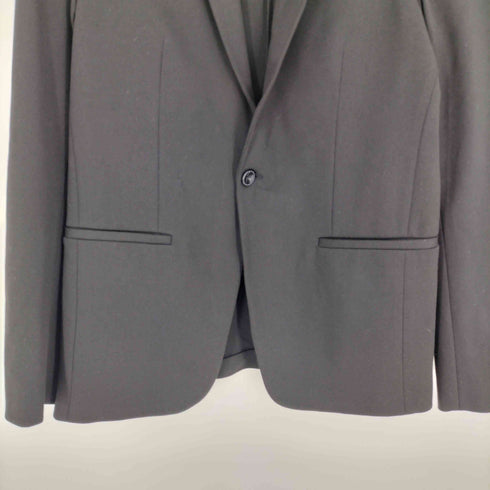 ザラ ZARA レーヨン混 エステル シングルブレスト 1B テーラード ジャケット メンズ import:M