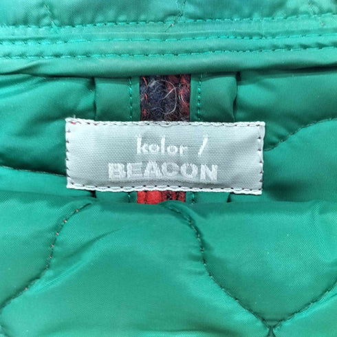 カラービーコン kolor BEACON マルチジップ チェック アノラックパーカー メンズ