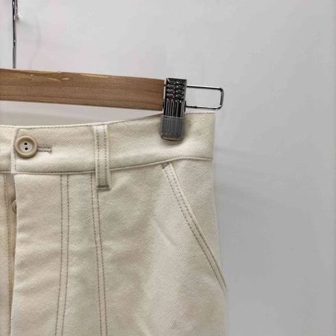 VILLD ウール ボタンフライ ストレート パンツ レディース JPN:38