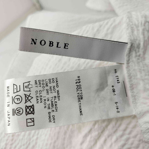 ノーブル Noble 22SS バンピー コットン パフスリーブ ブラウス レディース FREE