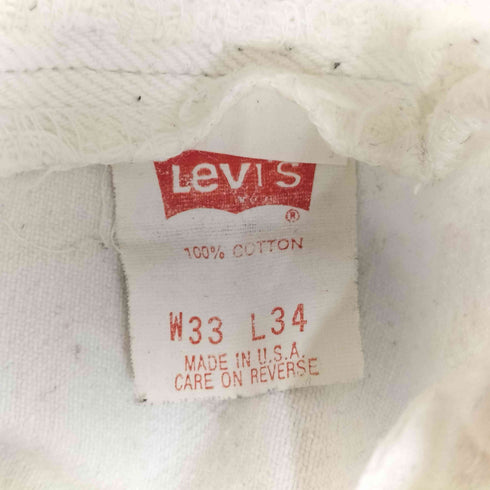 リーバイス Levis 90s USA製 501 ボタンフライ ホワイトデニムパンツ メンズ W33 L34