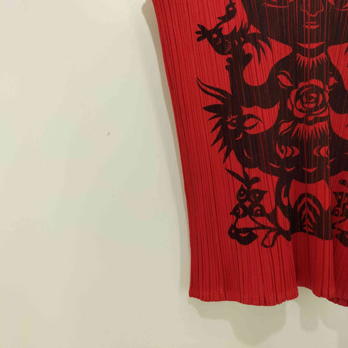 プリーツプリーズイッセイミヤケ PLEATS PLEASE ISSEY MIYAKE オリエンタル プリーツ ノースリーブチュニック タンクトップ レディース JPN:5